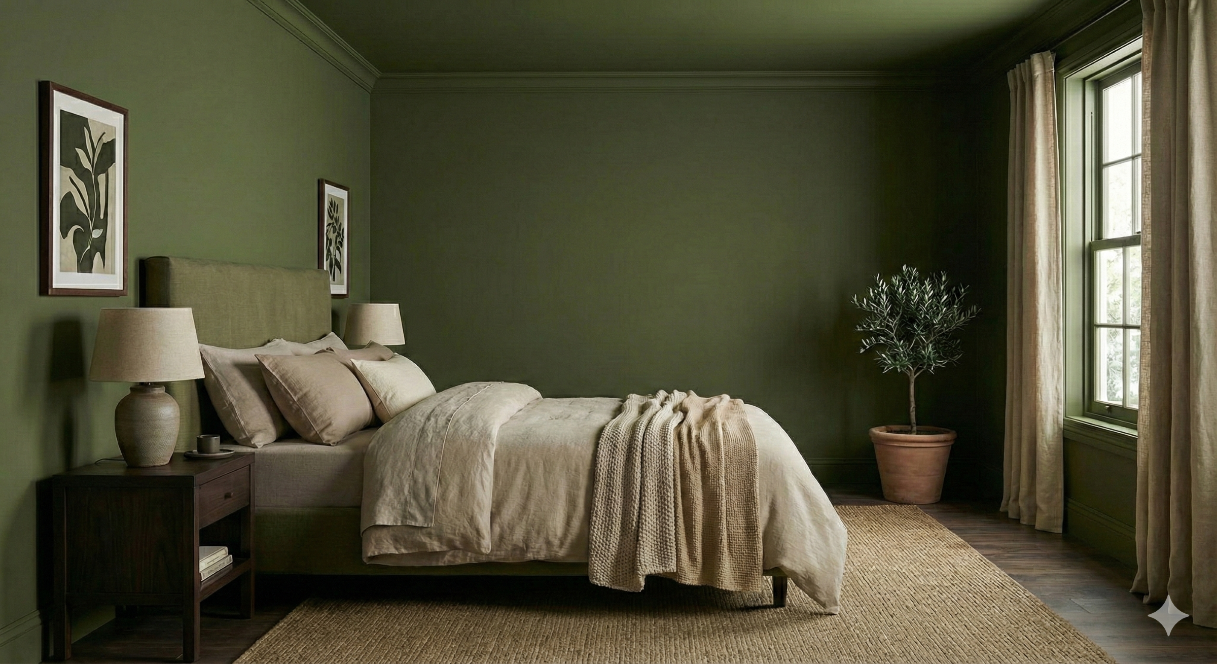 Habitación Verde Oliva